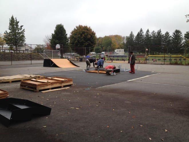 Charlton Rec Friends shared this photo of progress on the skate park in early October. The park opened Oct. 14. [Photo/Facebook]