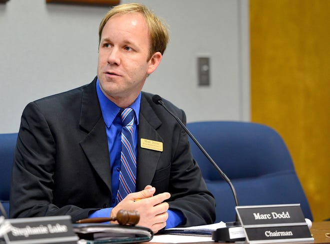 School Board Member Marc Dodd told the council that Charter Schools USA was wrong to claim schools in the area were overcrowded, and that it lied about the School Board vetting the site. [Daily Commercial file]