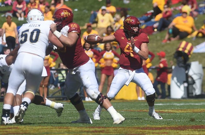 Iowa State quarterback Zeb Noland left the football team and declared his intentions to transfer after this semester, coach Matt Campbell said.