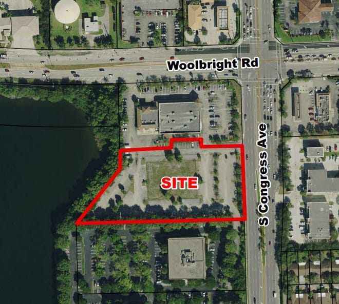 Site of the new McDonald's being proposed on Woolbright Road and South Congress Avenue. [Site map courtesy of McDonald's]