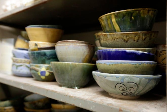 Handmade vessels for an Empty Bowls fundraiser