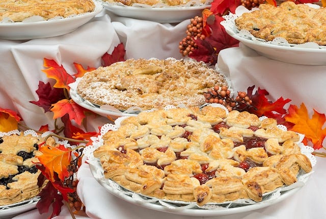 Chef-made Thanksgiving pies in apple, pecan and pumpkin flavors, are available to order through Nov. 15 as part of Meals on Wheels of the Palm Beaches' Pie It Forward fundraiser. [Photo courtesy Meals on Wheels of the Palm Beaches]