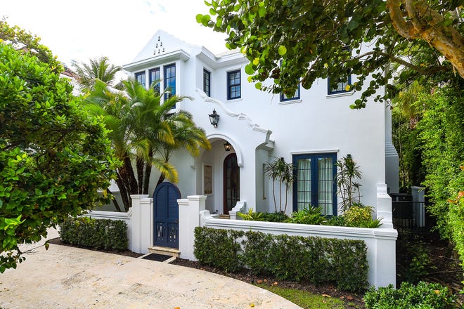 Completed in 2010, this Dutch Colonial-style house at 416 Brazilian Ave. has changed hands for $8.52 million. The trust that sold it recently paid $21 million for a new house on Everglades Island. [Photo by Andy Frame]