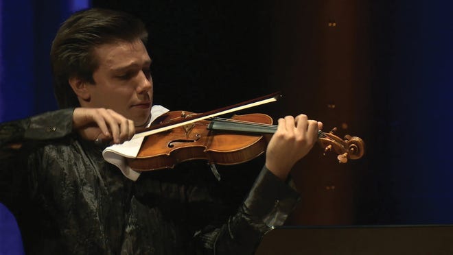 Violinist Sergei Dogadin performs the Tchaikovsky Violin Concerto with the Sarasota Orchestra. [Provided by Sarasota Orchestra]