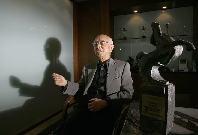Film producer Raymond Chow, who introduced the world to Bruce Lee and Jackie Chan and even brought the Teenage Mutant Ninja Turtles to the big screen, has died in Hong Kong it was announced on Friday, Nov. 2, 2018. He was 91. [AP Photo/Vincent Yu, file]