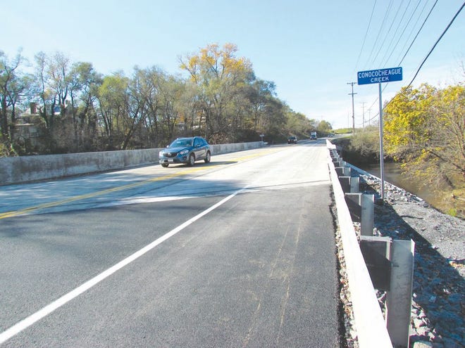 The new Route 16 bridge over the Conococheague Creek in Antrim Township is now open in both directions. SHAWN HARDY/ECHO PILOT