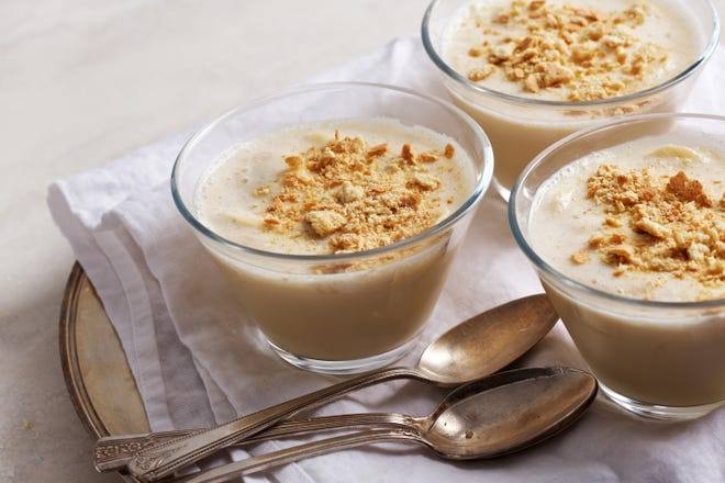 Single-serving cups of maple-kissed pudding can transport you back to Grandma's house. [DEB LINDSEY/THE WASHINGTON POST]