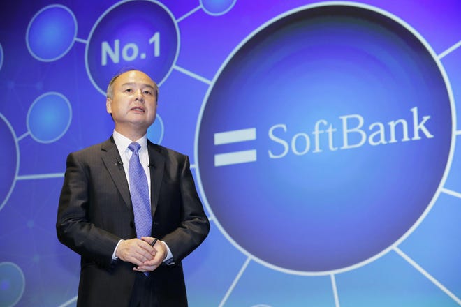 SoftBank Group Corp. Chief Executive Masayoshi Son speaks during a press conference in Tokyo Nov. 5. Son denounced the killing of Saudi journalist Jamal Khashoggi, but defended the Japanese technology giant's investment fund, which includes Saudi money, as work that needs to be finished. [AP PHOTO]