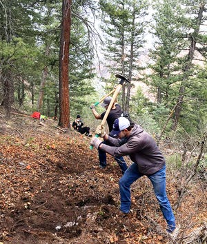 Volunteers with Southern Colorado Trail Builders work on the Carhart Trail near Beulah. [COURTESY]