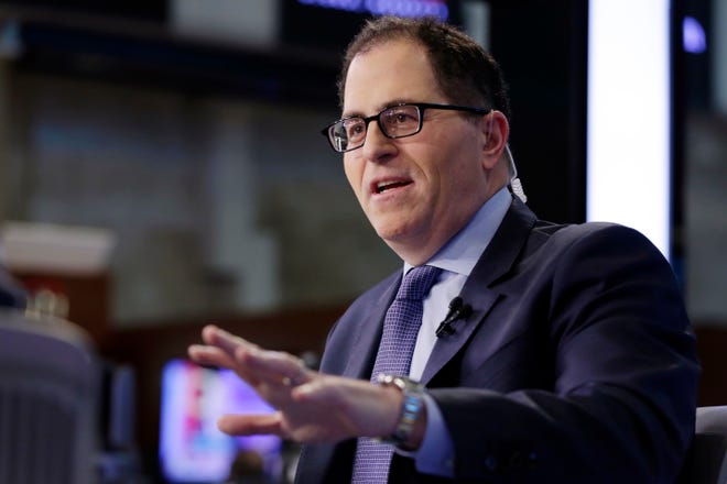 Michael Dell, CEO of Dell Technologies, is interviewed on the floor of the New York Stock Exchange, Monday, July 2, 2018. 

[AP Photo/Richard Drew]