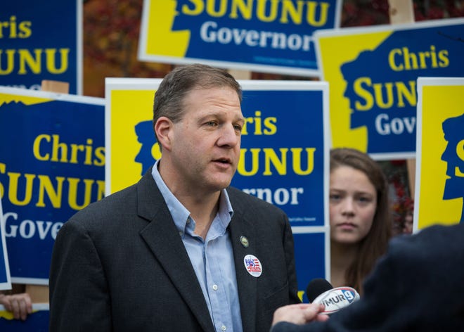 New Hampshire Gov. Chris Sununu is seen Tuesday morning, when he voted at Newfields Town Hall. Sununu won re-election. [Matt Parker/Seacoastonline]