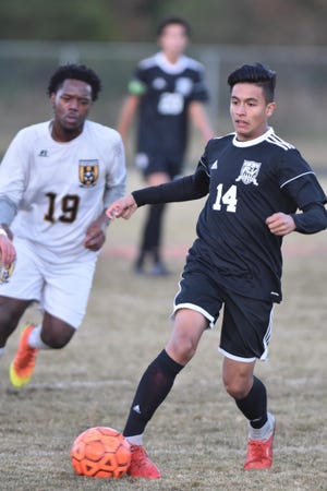 Forestview freshman Samuel Cardona takes a pass during a game earlier this season. [DIEGO ROMERO/Special to the Gazette]