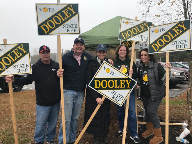 State Rep. Shawn Dooley, R-Norfolk, is joined by supporters and campaign volunteers on Election Day. He won a third term in office. [COURTESY PHOTO/Shawn Dooley]