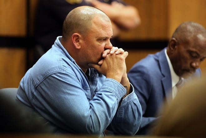 Chad Bridges waits as the jury deliberates in court on Thursday. [Brittany Randolph/The Star]