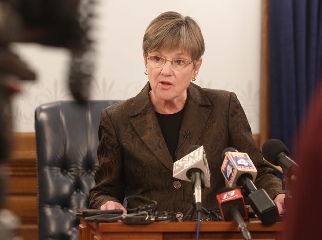 Governor-elect Laura Kelly holds her first news conference Thursday at the Statehouse in Topeka. [Thad Allton/The Capital-Journal]