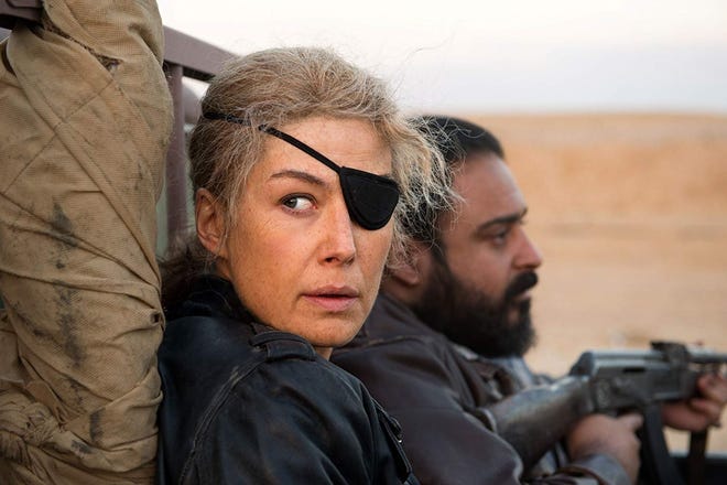 Rosamund Pike portrays Sunday Times war correspondent Marie Colvin in "A Private War." [Contributed by Aviron Pictures]