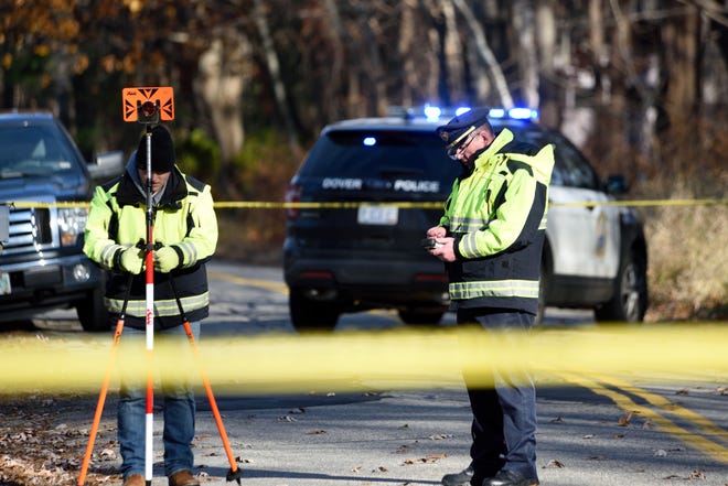 Dover police investigate after an elderly women was found laying on Spur Road Sunday morning. She was pronounced dead at Wentworth-Douglass Hospital. [John Huff/Fosters.com]