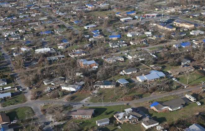 Hurricane Michael’s destruction as seen from the air on Oct. 18. [PATTI BLAKE/THE NEWS HERALD]