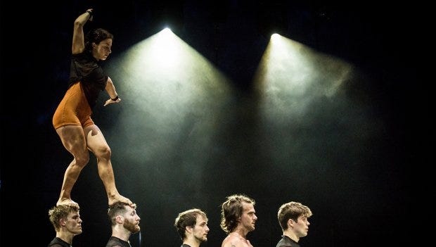 Circa, a contemporary Australian circus troupe, presents "Humans," which stretches the boundaries of strength and flexibility. [Contributed}