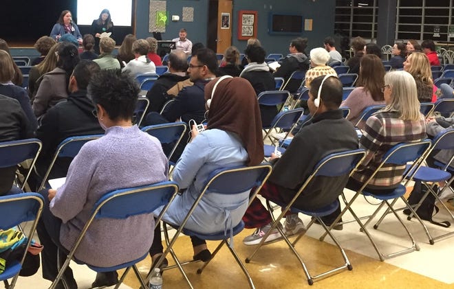 Parents gathered at Lanier High School to learn more about and give input on proposed changes to the Austin school district's sex education curriculum.