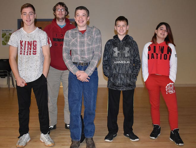 Members of the recently elected Herkimer-Fulton-Hamilton-Otsego BOCES Pathways Academy at Remington Student Council pose together. From left are Zach Perkett, of Central Valley; Zach Maida, of Poland; Brandon Sorce, of Poland; Curtis Walker, of Mount Markham, and Harmony Miller, of Frankfort-Schuyler. Absent from photo is student council member Evan Aney, of West Canada Valley. [SUBMITTED PHOTO]