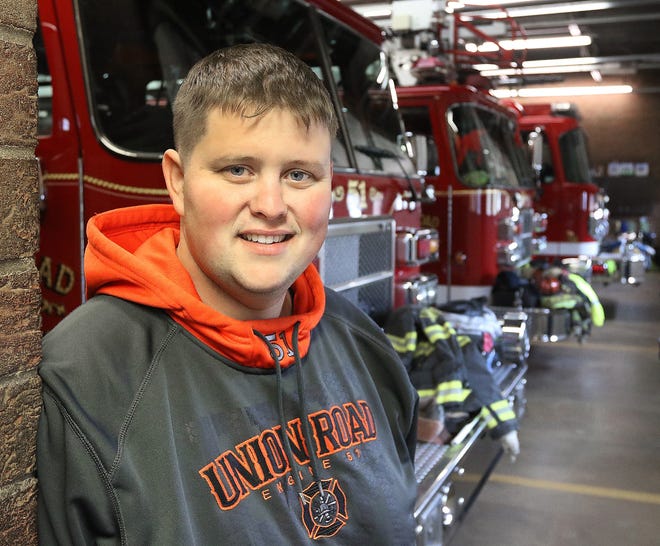Union Road Volunteer Fire Department Capt. Robert Heussy recently won the Commissioner's award from North Carolina for his service ministry of collecting firefighting gear for departments in Nicaragua. [JOHN CLARK/THE GASTON GAZETTE]