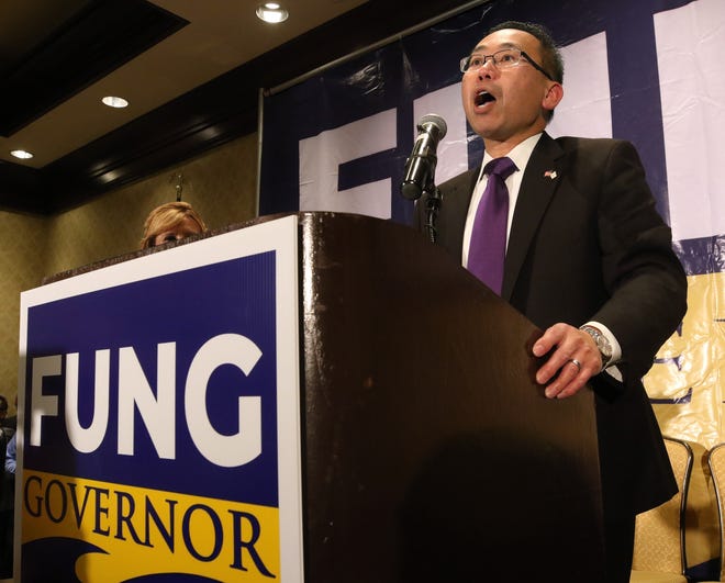 Will Cranston Mayor Allan Fung seek the Republican nomination for governor again in 2022? Fung, who garnered 36 percent and 37 percent of the vote in his unsuccessful bids in the last two elections, says: " ... stay tuned." [The Providence Journal, file / Bob Breidenbach]