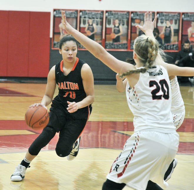 Dalton's Makenna Geiser (with ball)  was named first-team All-Ohio last year as a sophomore. (The-Daily-Record.com / Kayla Myers)