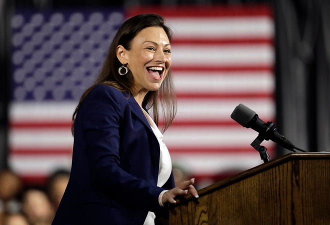 Nikki Fried speaks during a campaign rally in Miami on Nov. 2. Fried, a Democrat, will be certified as the winner of the state agriculture commissioner election after Republican state Rep. Matt Caldwell conceded the race on Monday. [AP Photo / Lynne Sladky]