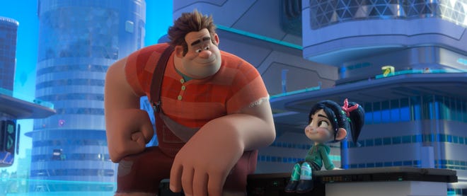 Ralph and his best buddy Vanellope are back for more adventures in "Ralph Breaks the Internet. [Contributed by Disney]