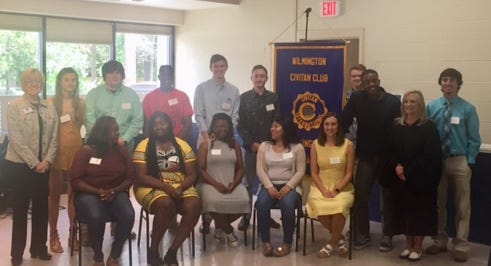 The Wilmington Civitan Club has awarded nearly $650,000 in scholarships to deserving New Hanover and Pender County high school seniors, including this batch of recipients in 2018. [CONTRIBUTED PHOTO]