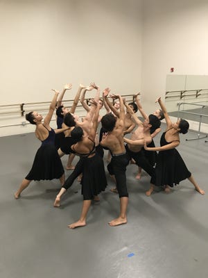 Members of the Sarasota Ballet's Studio Company rehearse for a performance of "Misatango" with the Key Chorale. [Provided by Key Chorale]