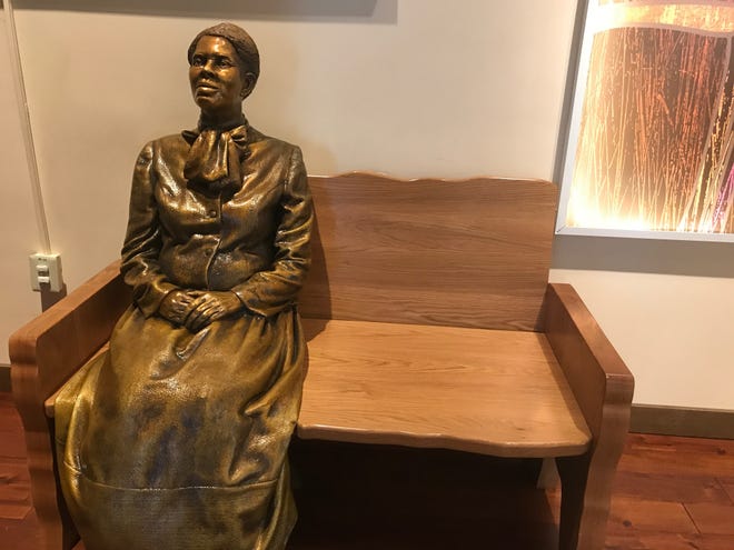 A statue of Harriet Tubman awaits company at the Harriet Tubman Underground Railroad National Historicak Park in Cambridge, Md. [Photo by Rick Holmes]