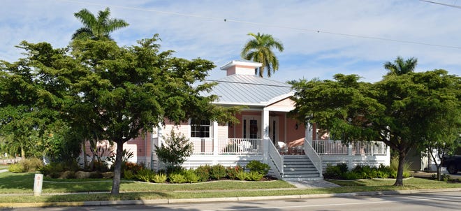 The Punta Gorda Garden Club's 25th Holly Days Home Tour will be held from 11 a.m. to 4 p.m. Nov. 30 and Dec. 1. Among the houses on the tour is this 2017 structure at 668 W. Olympia Ave. in the city's historic district. [Photo / Harold Bubil; 2018]