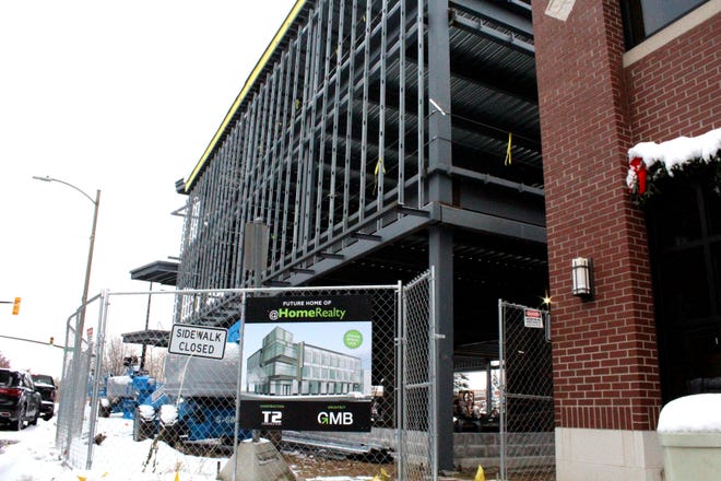 Construction on the 177 College Ave. office building where @Home Realty will relocate is expected to be completed in July 2019. [Kate Carlson/Sentinel staff]