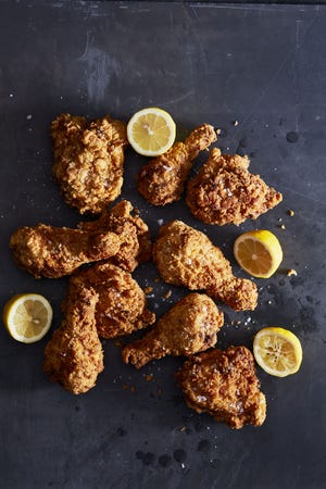 Fried chicken is a popular Hanukkah food in Italy. This version is from "Little Book of Jewish Feasts" by Leah Koenig. [Contributed by Linda Pugliese.]