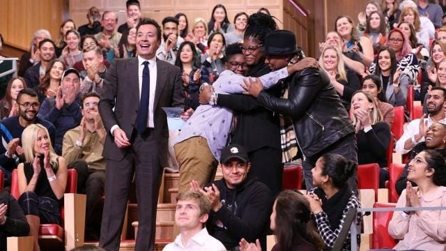 JImmy Fallon surprises Lumberton family with home renovation. [Contributed]