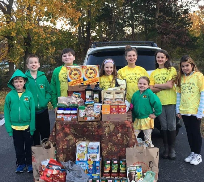 Kingston's Sunny Side Up 4H Club members raised more than $500 to purchase food for their local food bank. [Courtesy photo]