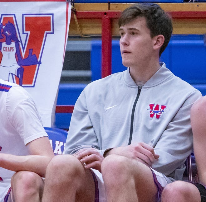 Westlake forward Will Baker (50), who sat out last week's nondistrict game against St. Andrews, returned to action at the Anderson Classic this past weekend and helped the Chaps reach the title game. [JOHN GUTIERREZ / FOR AMERICAN-STATESMAN]