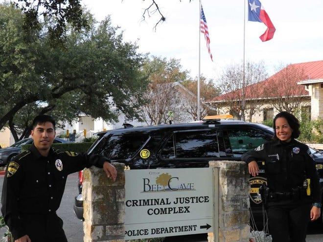Officers Edward Castro and Mariko Katayama are the newest additions to the Bee Cave Police Department. [Courtesy photo]