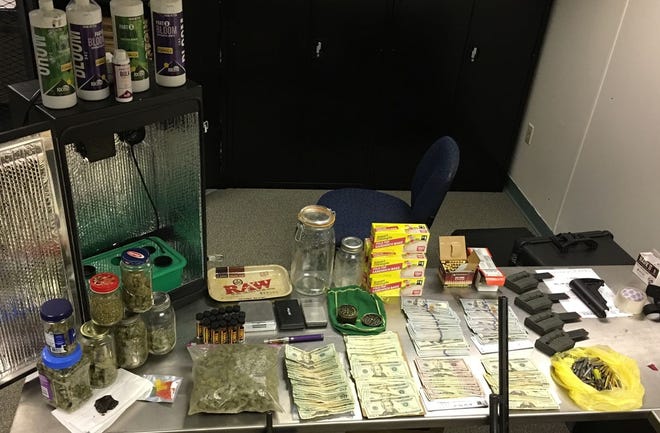 Authorities say Keith Alvin Jackson, 20, of Ocala, faces numerous charges after members of the Unified Drug Enforcement Strike Team recovered 822 grams of marijuana, 18 grams of THC wax, 27 grams of THC edibles, 17 grams of THC oil, $18,150 in cash, a shotgun, a rifle and ammunition in his home. [Photo courtesy Unified Drug Enforcement Strike Team]