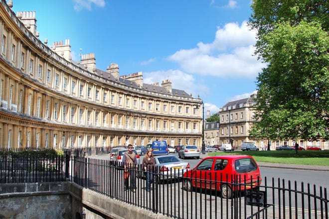 To imagine you're one of Bath's upper crust, cruise along the Circus, stately buildings that evoke the wealth and gentility of the town's glory days. [Contributed by Cameron Hewitt]