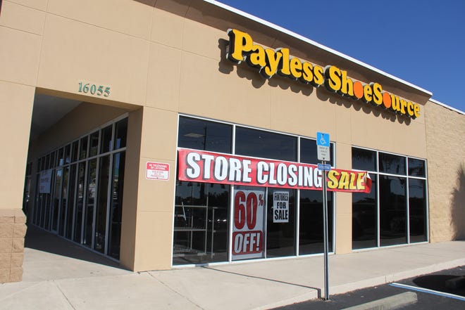 Payless ShoeSource at 16055 Emerald Coast Parkway is the last Payless in Destin. It is scheduled to close Dec. 24. [HEATHER OSBOURNE/DAILY NEWS]