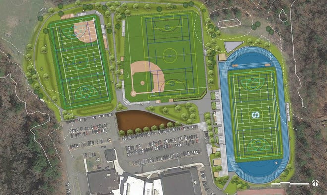 A rendering of the new athletic facility presented by Mark Novak to selectmen. Photo courtesy Activitas