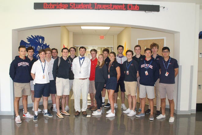 The Oxbridge Academy Investment Club recently tied for first place in the 2018 Anne Goss Foundation Common Sense Investment Program. [Contributed]
