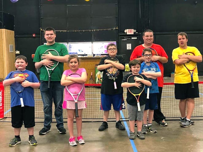 Participants prepare to take the court for some tennis at the River Valley Special Needs Activity Center at 12 N. 11th Street in Fort Smith. (PHOTO SUBMITTED BY AMY GIBBONS]