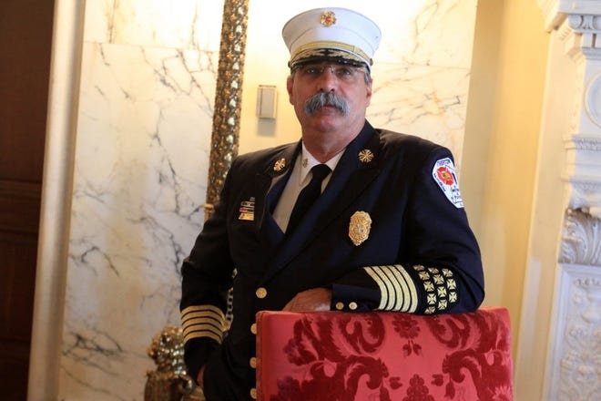 Tiverton Fire Chief Robert Lloyd will be leaving the department he has overseen for 14 years. [PROVIDENCE JOURNAL FILE PHOTO]