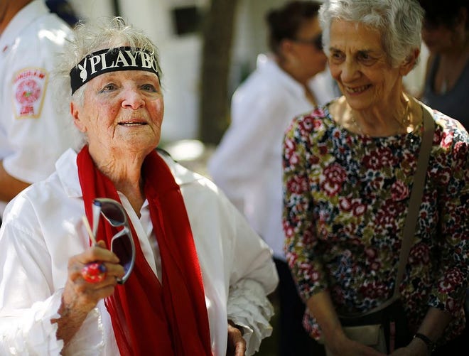Millie Naun of Hingham at her 100th birthday party.