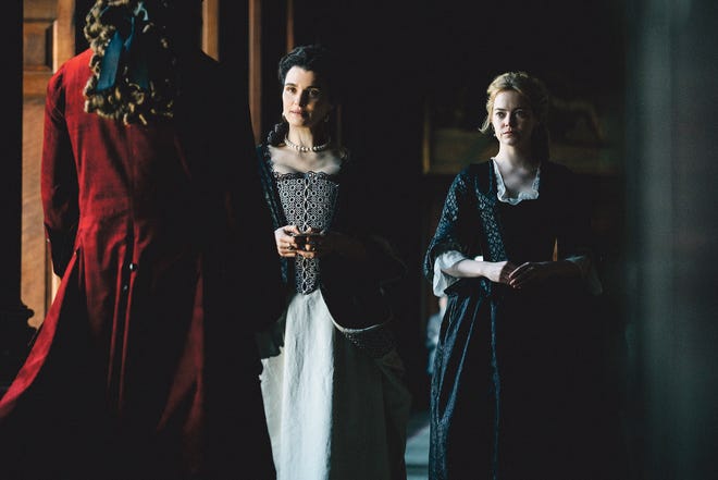 Rachel Weisz and Emma Stone star in "The Favourite"