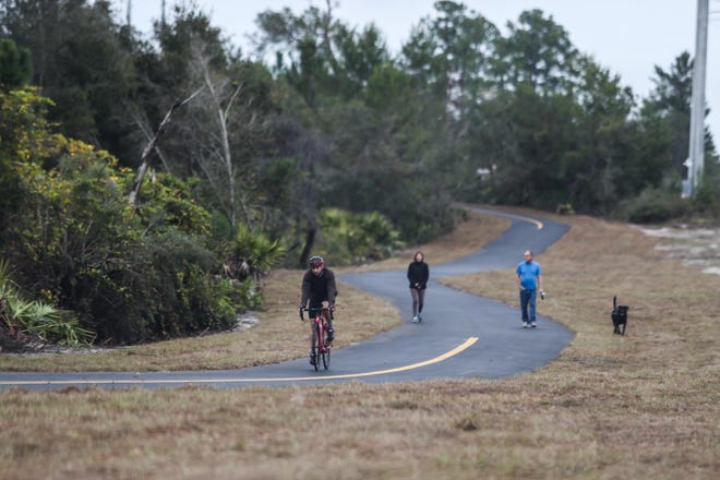 Construction is nearly complete along the 1.2 mile section of the Spring to Spring Trail between Blue Spring State Park and Donald Smith Boulevard in DeBary. [News-Journal/Lola Gomez]